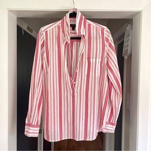 J crew long sleeve light weight collared 1/2 button up size 12